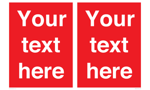 Custom Prohibition: Blank (red) sign